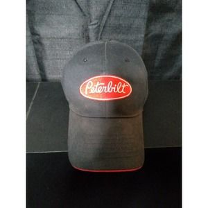 PETERBILT Truckers baseball Cap Black one size fits most Red and Black Mens